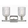 2_Ballston Bridal Veil 15"W 2 Light Polished Nickel Bath Light w/ Clear more views