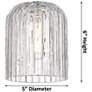 5_Ballston Bridal Veil 15"W 2 Light Polished Nickel Bath Light w/ Clear more views