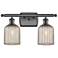Ballston Bridal Veil 2 Light 15" Bath Vanity Bronze Mercury Shade