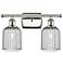 Ballston Bridal Veil 2 Light 15" Bath Vanity Nickel Light Smoke Shade