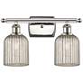 Ballston Bridal Veil 2 Light 15" Bath Vanity Polished Nickel Mercury Shade