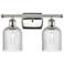Ballston Bridal Veil 2 Light 15" Bath Vanity Polished Nickel Seedy Shade