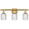 Ballston Bridal Veil 25" Wide 3 Light Satin Gold Bath Light w/ Clear S