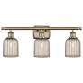 Ballston Bridal Veil 3 Light 25" Bath Vanity Antique Brass Mercury Shade