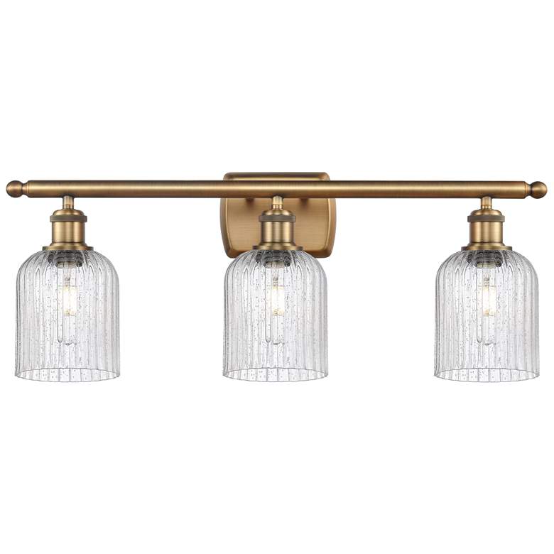 Image 1 Ballston Bridal Veil 3 Light 25" Bath Vanity Brushed Brass Seedy Shade