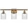 Ballston Bridal Veil 3 Light 25" Bath Vanity Brushed Brass Seedy Shade