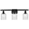 Ballston Bridal Veil 3 Light 25" Bath Vanity Matte Black Seedy Shade