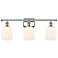 Ballston Bridal Veil 3 Light 25" Bath Vanity Nickel Gloss White Shade
