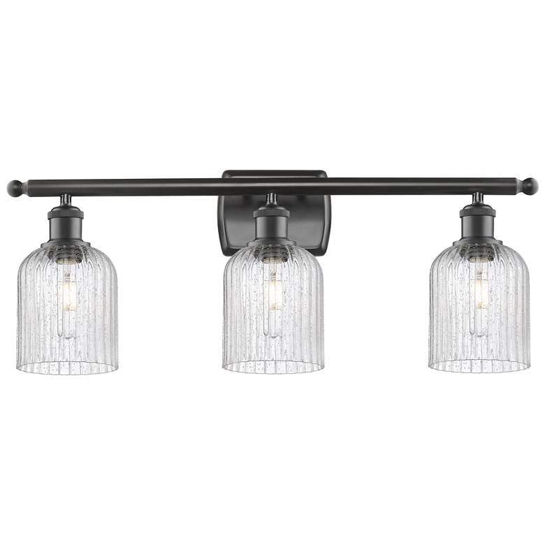 Image 1 Ballston Bridal Veil 3 Light 25" Bath Vanity Oil Rubbed Bronze Seedy Shade