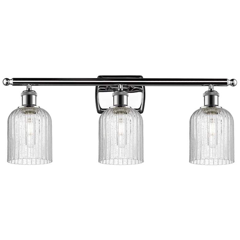Image 1 Ballston Bridal Veil 3 Light 25" Bath Vanity Polished Chrome Seedy Shade