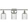 Ballston Bridal Veil 3 Light 25" Bath Vanity Polished Nickel Seedy Shade