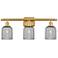 Ballston Bridal Veil 3 Light 25" Bath Vanity Satin Gold Light Smoke Shade