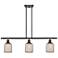 Ballston Bridal Veil 3 Light 36" Stem Hung Island Light Bronze & Mercury