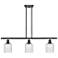 Ballston Bridal Veil 3 Light 36" Stem Hung Island Light Bronze Seedy Shade