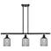 Ballston Bridal Veil 3 Light 36" Stem Hung Island Light Bronze & Smoke
