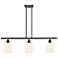 Ballston Bridal Veil 3 Light 36" Stem Hung Island Light Bronze & White