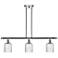 Ballston Bridal Veil 3 Light 36" Stem Hung Island Light Chrome Seedy Shade