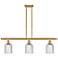 Ballston Bridal Veil 36"W 3-Light Gold Stem Island Light w/ Clear Shad