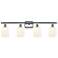 Ballston Bridal Veil 4 Light 35" Bath Vanity Chrome Gloss White Shade