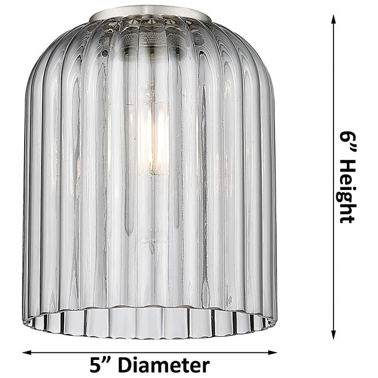 Image 4 Ballston Bridal Veil 4 Light 35" Bath Vanity Copper Princess Blue Shade more views