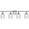 Ballston Bridal Veil 4 Light 35" Bath Vanity Polished Nickel Seedy Shade