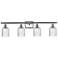 Ballston Bridal Veil 4 Light 35" Bath Vanity Satin Nickel Seedy Shade