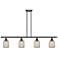 Ballston Bridal Veil 4 Light 48" Stem Hung Island Light Bronze & Mercury