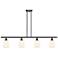 Ballston Bridal Veil 4 Light 48" Stem Hung Island Light Bronze & White