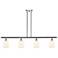 Ballston Bridal Veil 4 Light 48" Stem Hung Island Light Chrome White Shade