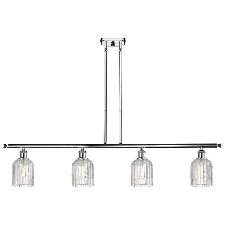 Image 1 Ballston Bridal Veil 48"W 4-Light Chrome Stem Island Light w/ Clear Sh