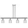 Ballston Bridal Veil 48"W 4-Light Chrome Stem Island Light w/ Clear Sh