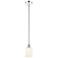 Ballston Bridal Veil 5" Cord Hung Mini Pendant Black Brass Gloss White