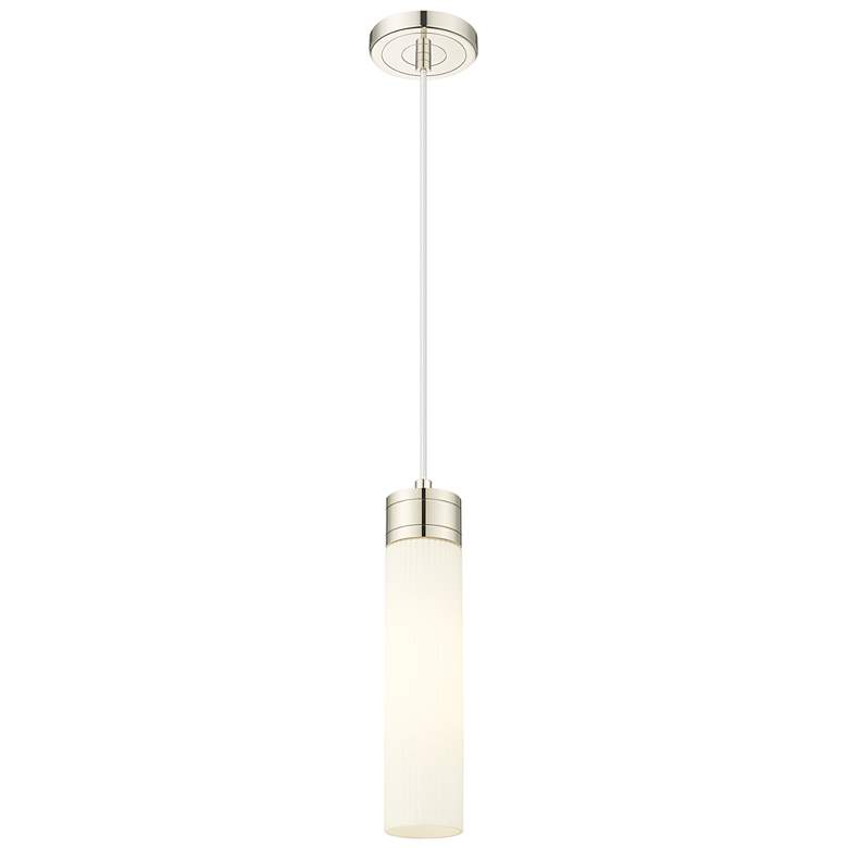 Image 1 Ballston Bridal Veil 5" Cord Hung Mini Pendant Bronze Light Smoke
