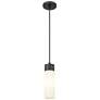 Ballston Bridal Veil 5" Cord Hung Mini Pendant Brushed Brass Gloss White