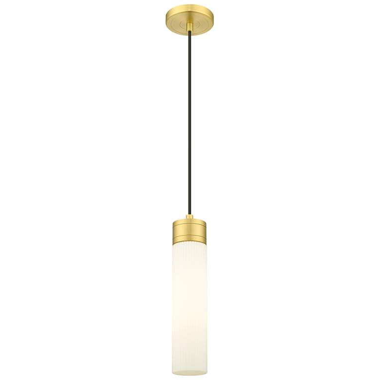 Image 1 Ballston Bridal Veil 5" Cord Hung Mini Pendant Polished Chrome Light Smoke