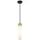 Ballston Bridal Veil 5" Cord Hung Mini Pendant Satin Nickel Gloss White