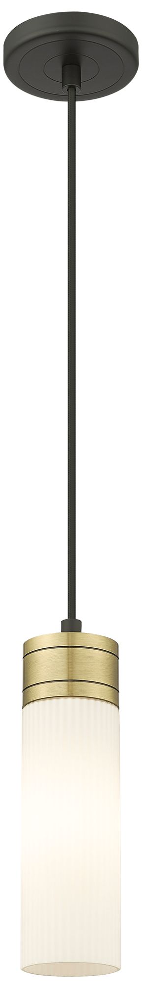 Ballston Bridal Veil 5" Stem Hung Mini Pendant Matte Black Princess Bl