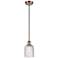 Ballston Bridal Veil 5"W Antique Copper Corded Mini Pendant w/ Clear S