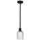 Ballston Bridal Veil 5"W Matte Black Stemmed Mini Pendant w/ Clear Sha