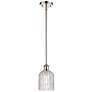 Ballston Bridal Veil 5"W Polished Nickel Stem Mini Pendant w/ Clear Sh