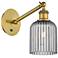 Ballston Bridal Veil 5" Sconce Arm Adjusts Up and Down Brass Smoke Shade