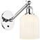 Ballston Bridal Veil 5" Sconce Arm Adjusts Up and Down Chrome White Shade