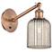 Ballston Bridal Veil 5" Sconce Arm Adjusts Up and Down Copper Mercury Shade