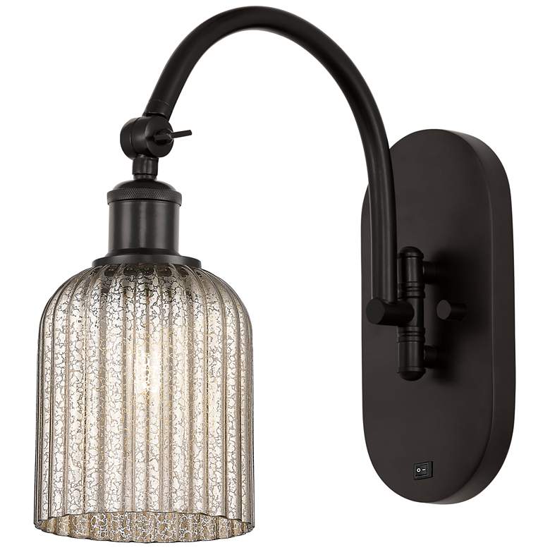 Image 1 Ballston Bridal Veil 5" Sconce Arm Swivels Side to Side Bronze Mercury