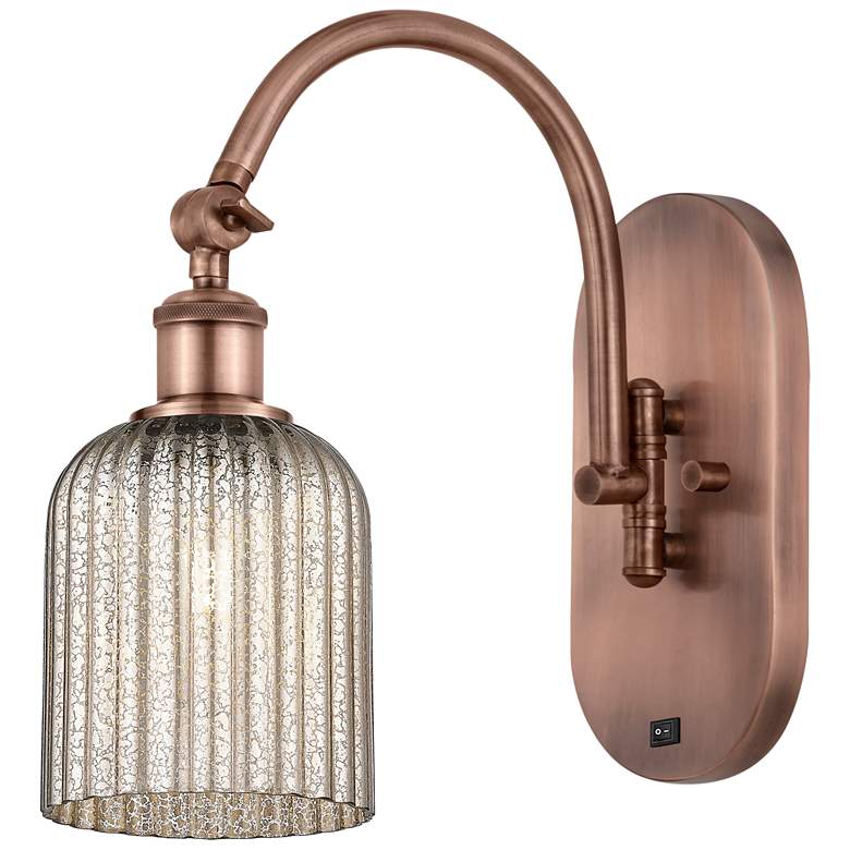 Image 1 Ballston Bridal Veil 5" Sconce Arm Swivels Side to Side Copper Mercury
