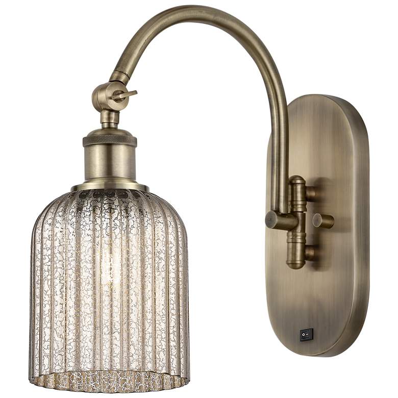 Image 1 Ballston Bridal Veil 5" Sconce Arm Swivels to Side Antique Brass Mercury