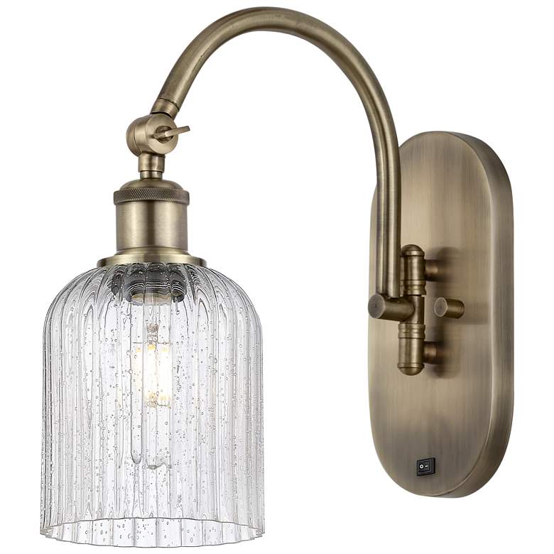 Image 1 Ballston Bridal Veil 5" Sconce Arm Swivels to Side Antique Brass Seedy