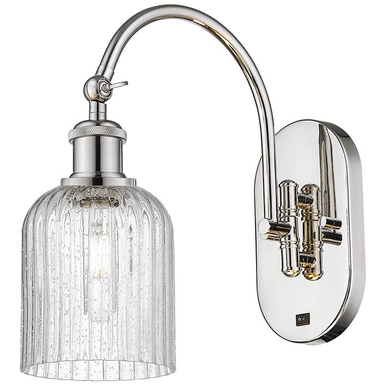 Image 1 Ballston Bridal Veil 5" Sconce Arm Swivels to Side Polished Nickel Seedy