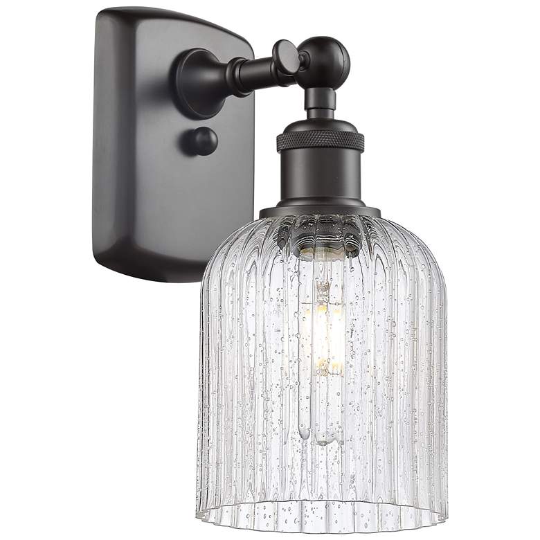 Image 1 Ballston Bridal Veil 5" Sconce Oil Rubbed Bronze Finish Seedy Shade