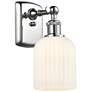 Ballston Bridal Veil 5" Sconce Polished Chrome Finish Gloss White Shade